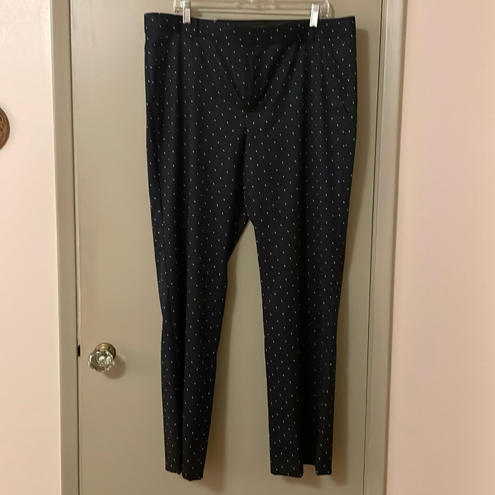 Banana Republic Navy Polka Dot Trouser Pants